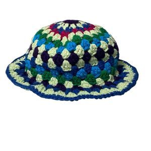 Homemade Colorful Crochet Bucket Hat
